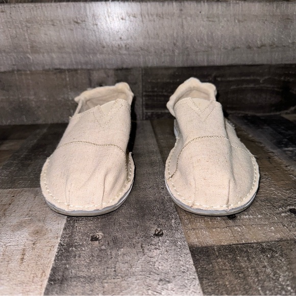 Bobs From Sketchers Loafers Cream 7 NEW Memory Foam Canvas Scrunch Back - Picture 3 of 8